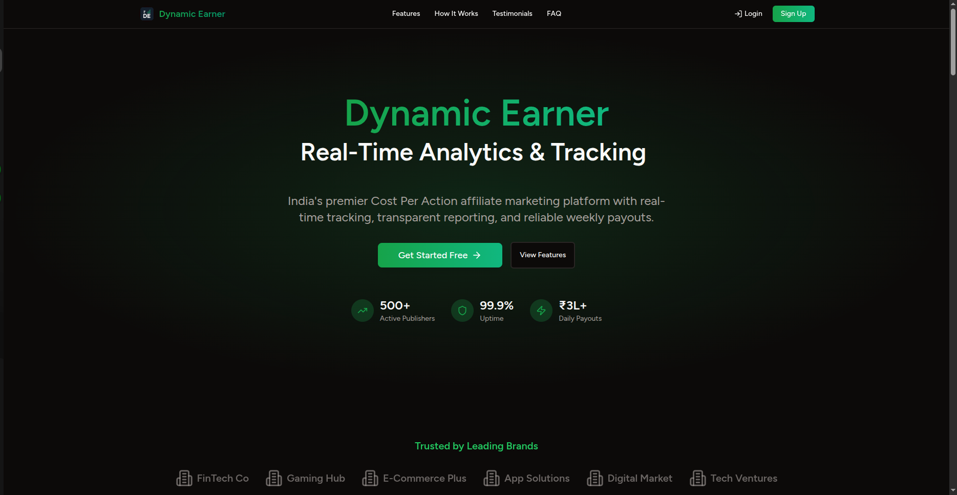 CPA Network Dashboard